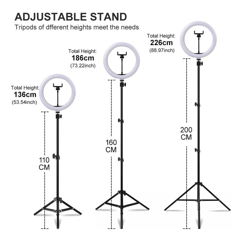 Aro De Luz Led De 26cm + Trípode De 2.1 Mts Oferta Tiktok