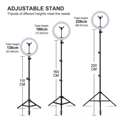 Aro De Luz Led De 26cm + Trípode De 2.1 Mts Oferta Tiktok