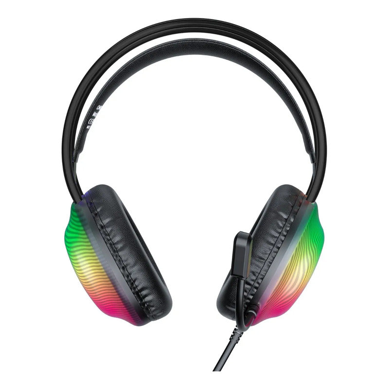 Audifono Gamer Onikuma X29 Conector 3,5mm Microfono Y Luz Negro X29
