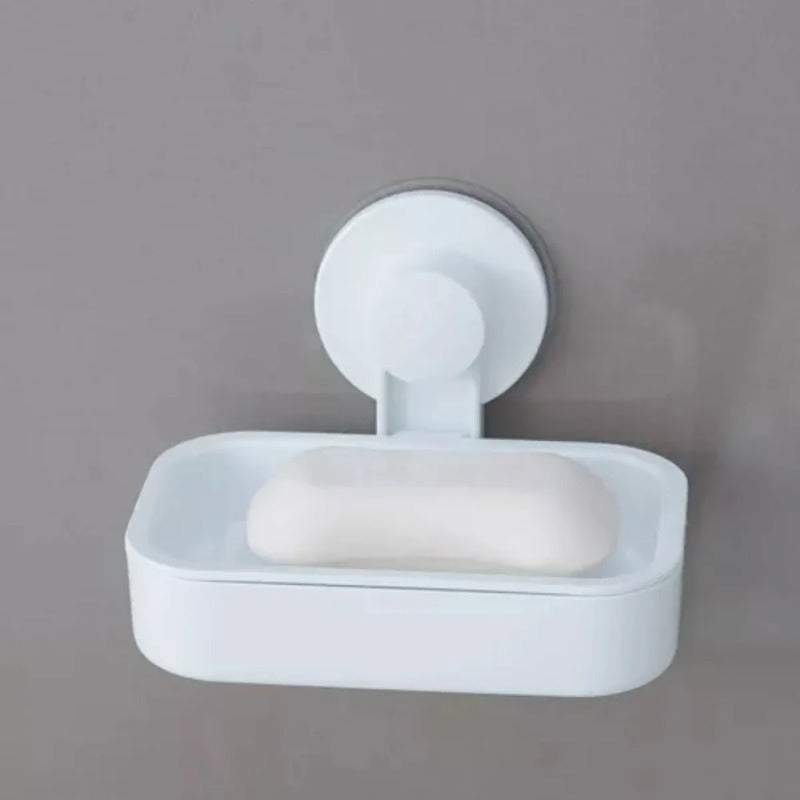 Jabonera Con Ventosa Fuerte Soporte De Pared Para Jabón Blanco 30132