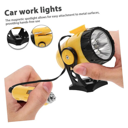 Linterna Base Magnética Conexión Cenicero 12v Auto Lámpara Blanco Amarillo