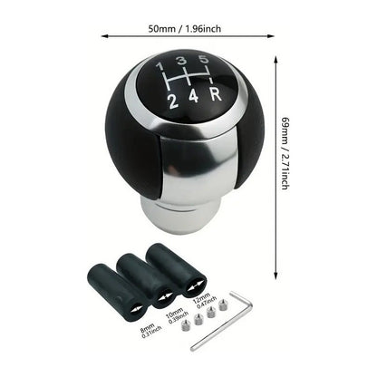 Pomo Palanca D Cambio 5v Redondo Ecocuero Universal Auto 71p