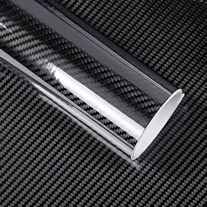Vinilo Fibra Carbono 5d Brillante Autoadhesivo 60x100cm Negro