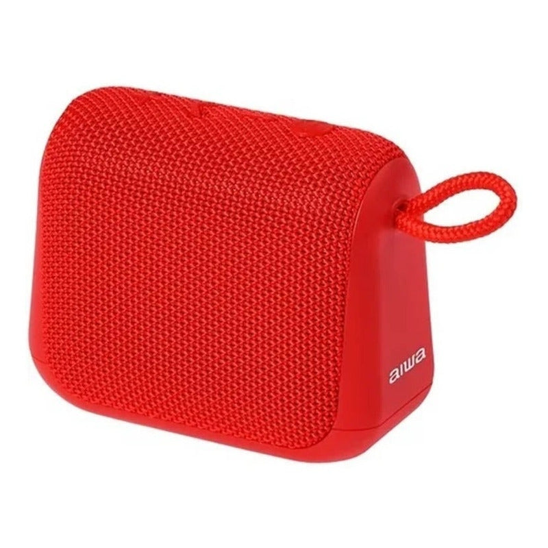 Parlante Aiwa Portátil Impermeable Awkf3r Bluetooth Recarga Rojo