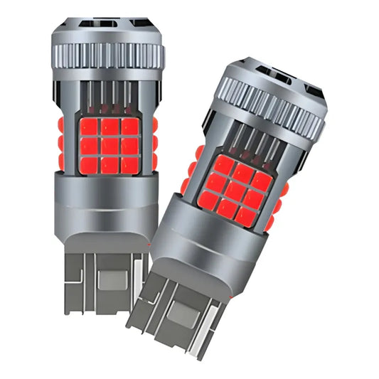 X2 Ampolleta Turbo Led Roja Blanco Ámbar Luz Freno 12/24v Rojo T20 1 Contacto 7440