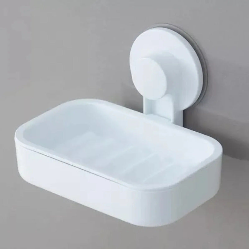Jabonera Con Ventosa Fuerte Soporte De Pared Para Jabón Blanco 30132