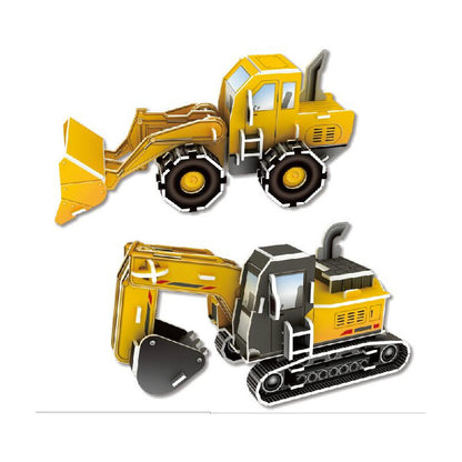 Puzzle 3d - Máquinas De Construcción Mini Rompecabeza 3d