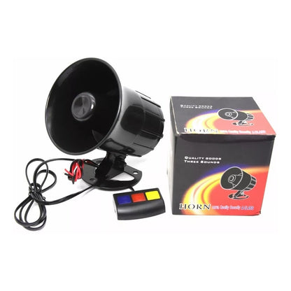 Bocina Policial Sirena 3 Tonos Auto Moto 12v Universal /ryc