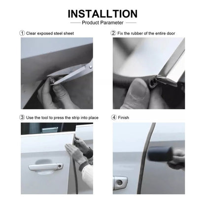 Moldura De Auto Sello Presión Protectora Puertas Capot 10mt Blanco 10mt