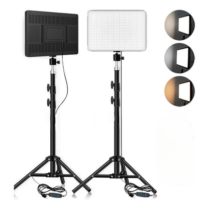 Luz Led Relleno Panel Iluminación 23cm Video Foto + Trípode