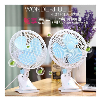 Mini Ventilador C/ Clip Breeze Fan 180mm Eléctrico Giratorio Cantidad De Aspas 3 Color De La Estructura Blanco Color De Las Aspas Turquesa Diámetro 18 Cm Frecuencia 50 Material De Las Aspas Plástico