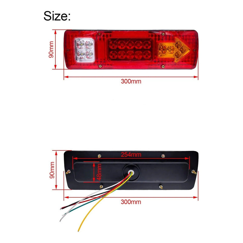 X2 Foco Luz Led Trasera Freno Reversa Dirección 12-24v Flech Flechas 13203