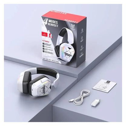 Audífonos Gamer Onikuma Gt883-b Inalámbricos Con Bluetooth Y Micrófono Flexible, Blanco