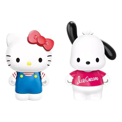 Set Bloques De Construcción Keeppley Hello Kitty Y Amigos 340 Hello Kitty Y Pochacco Fast Steeet Food 9084