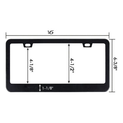 X2 Marco Porta Patente Universal Negro Mate Auto Tunning