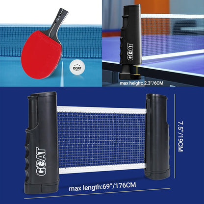 Kit Ping Pong 2 Paletas + 6pelotas + Red + Estuche Goat /r&c