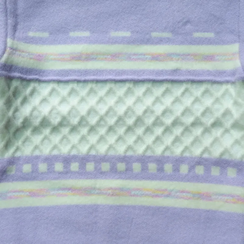 Sweater De Niña Tejido Polerón Teen Cuello Alto Sueter T8-16 Lila 736 Trenzado 150