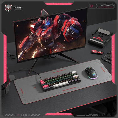 Teclado Mecanico Compacto Onikuma G55 Con Reemplazo Teclas Negro Rosa Bkanco G55 Inglés Us