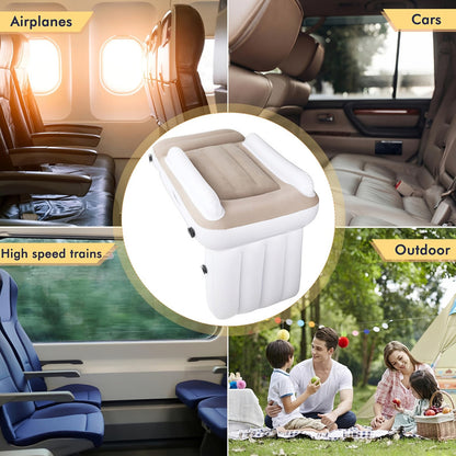 Cama De Viaje Inflable Para Bebés Niñ@s Para Avión Auto Ryc Color Beige/blanco