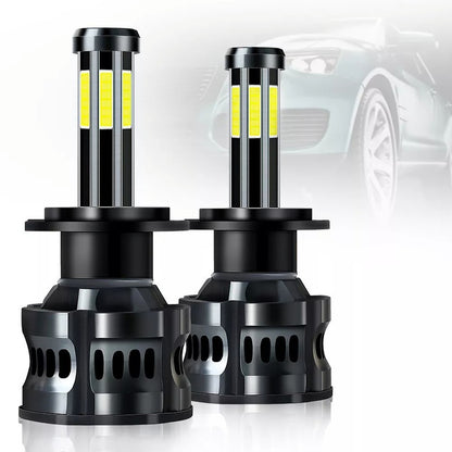 X2 Ampolleta Turbo Led 8 Caras 18000lm H7 Super Potente
