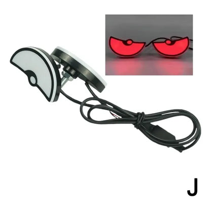 X2 Luz Led Moto Auto- Alas Ojos Devil Luz Patente Decoracio Positivo Negativo Ojos Devil Redondo 184503 Rojo