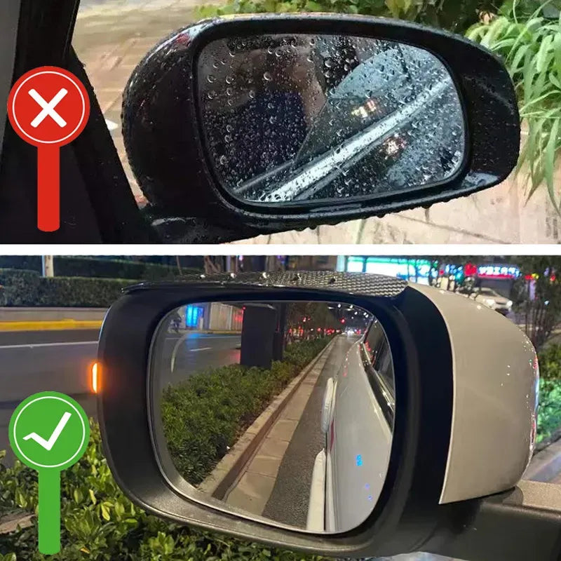 X2 Bota Agua De Espejo Retrovisor Deflector Auto Fibra Fibra 2156