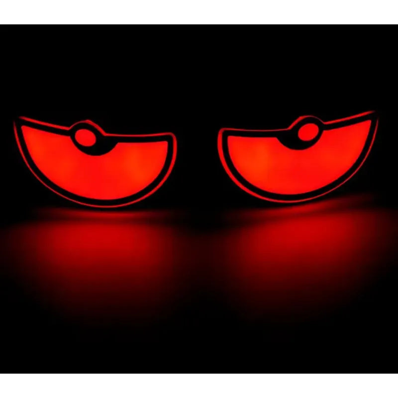 X2 Luz Led Moto Auto- Alas Ojos Devil Luz Patente Decoracio Positivo Negativo Ojos Devil Redondo 184503 Rojo