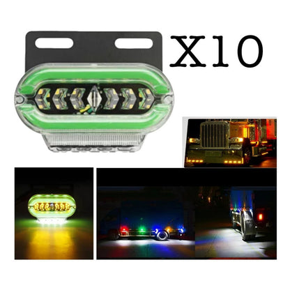X10 Luz Led Lateral Bicolor Luz De Trocha 24v Destellante