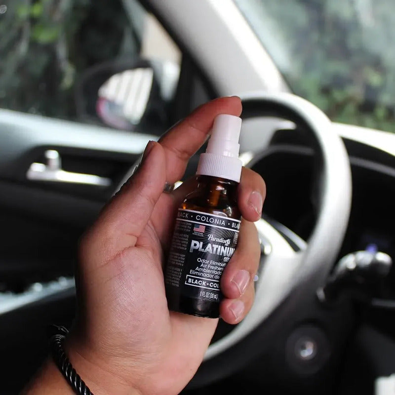 Aromatizante Paradise Air Platinum Eliminador D Olores Spray Transparente Nwe Car - Carro Nuevo