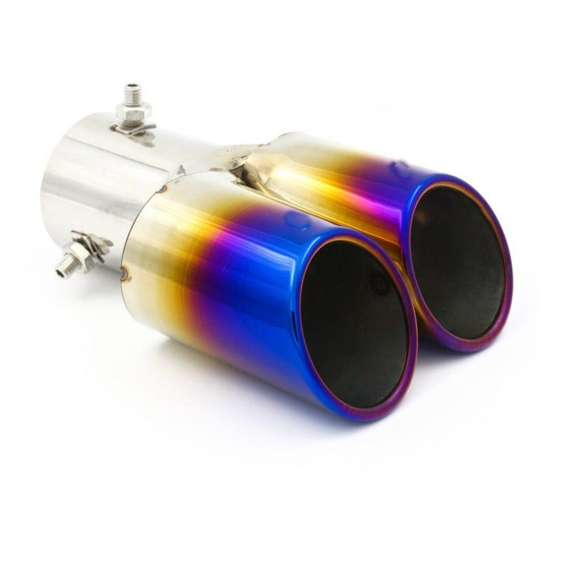 Cola De Escape Auto Doble Ionizado Tuning Universal/r&c