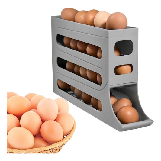 Dispensador De Huevos Caja Para 30 Unidades Organizador Color Gris