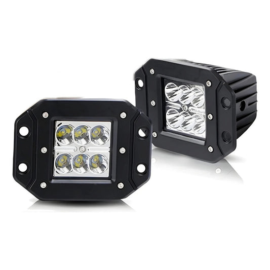 Neblinero 6 Led 18w Embutido Bivoltaje Packx2 /r&c