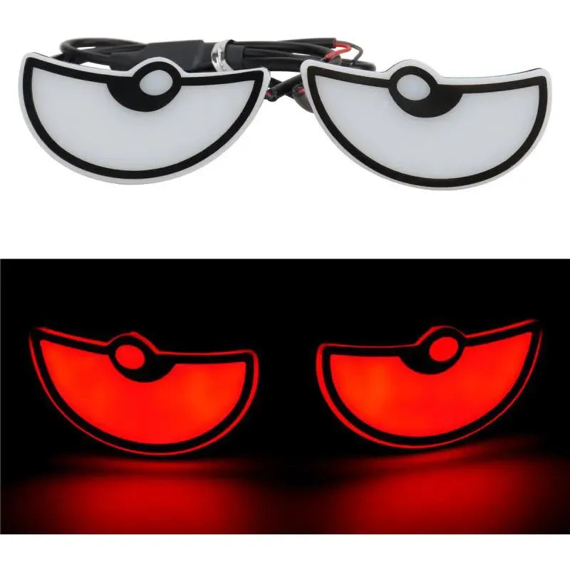 X2 Luz Led Moto Auto- Alas Ojos Devil Luz Patente Decoracio Positivo Negativo Ojos Devil Redondo 184503 Rojo