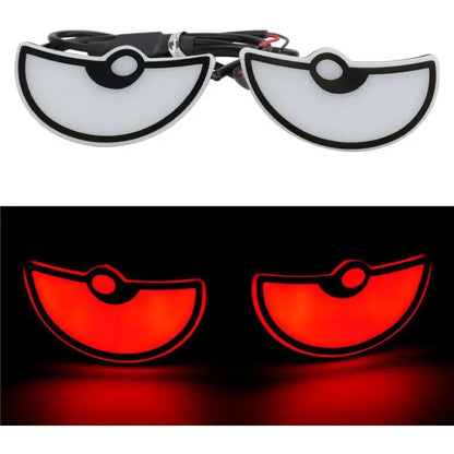 X2 Luz Led Moto Auto- Alas Ojos Devil Luz Patente Decoracio Positivo Negativo Ojos Devil Redondo 184503 Rojo