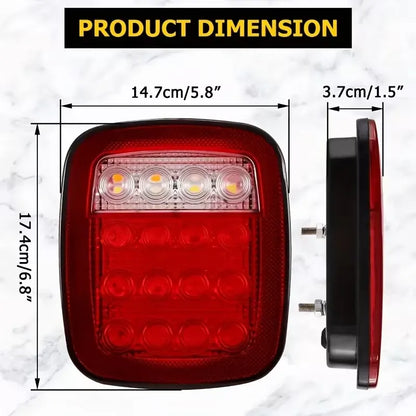 X2 Foco Trasero Led 12v Auto Camión Carro Arrastre Universal Ambos Lados Rojo Blanco 30101