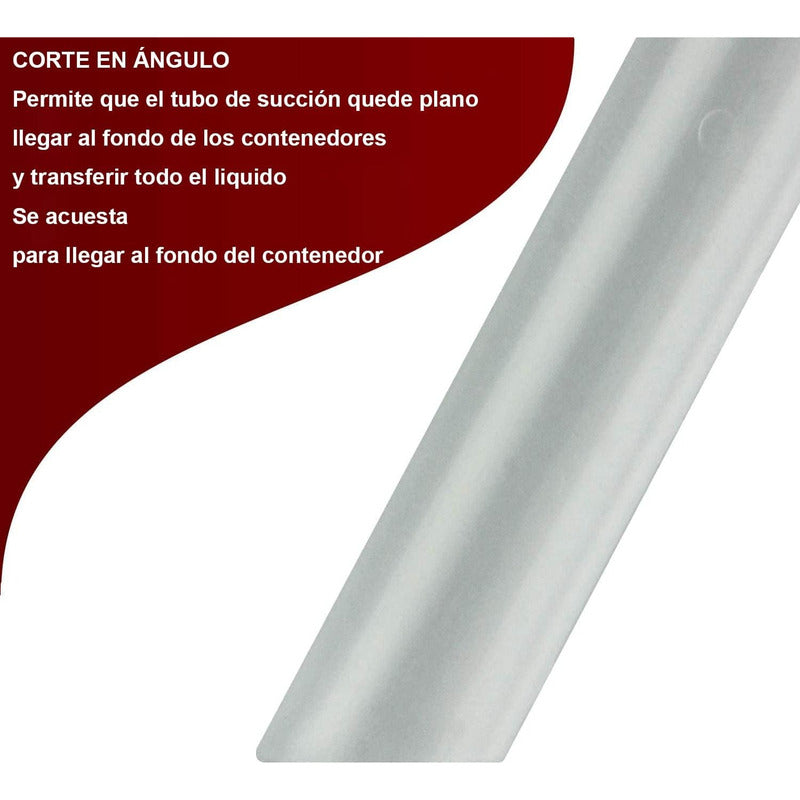 Bomba Sifón Manual Trasvasije Combustible Multiuso 52cm /ryc