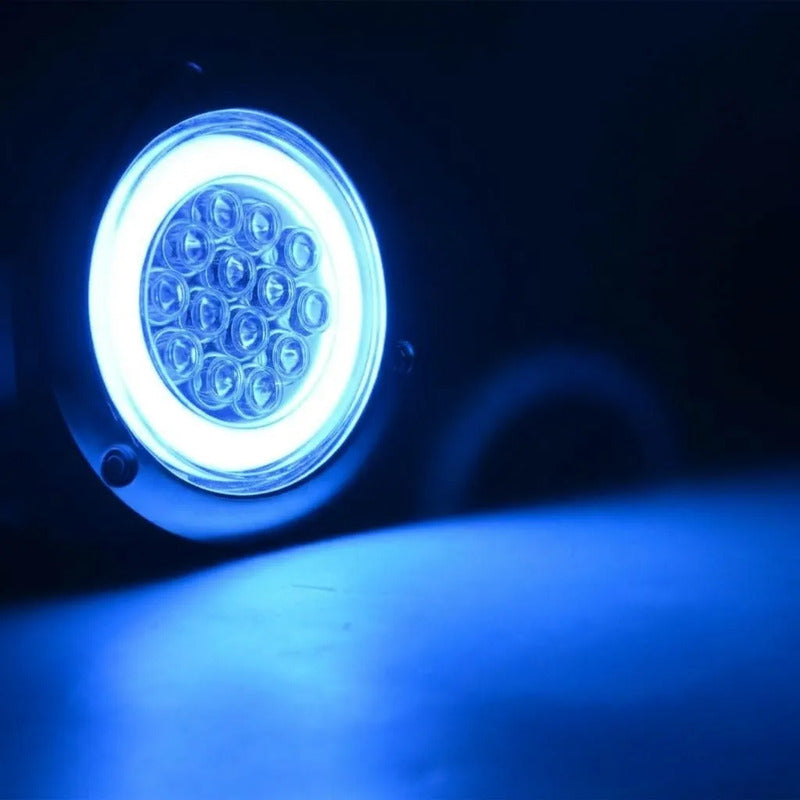 Luz Led Trasera Lateral 12/24v Auto Camión Remolque Destella Ambos Lados Azul 25281