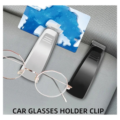 Soporte Para Lentes Pinza Porta Gafas Para Auto Al Tapasol Pinzas Para Lentes Gris/negro
