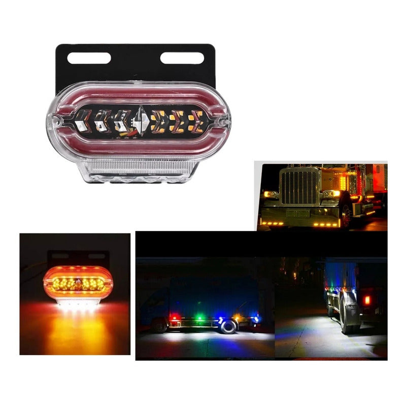 Luz Led Trocha Bicolor Luz Lateral Led Advertencia 24v /ryc