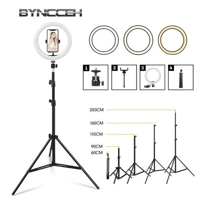 Aro De Luz Led De 26cm + Trípode De 2.1 Mts Oferta Tiktok