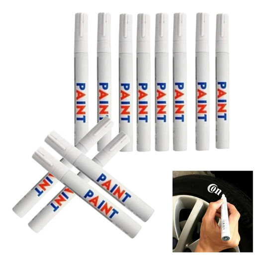 Pack X12 Lápiz Plumón Marcador Pinta Neumáticos Blanco /r&c