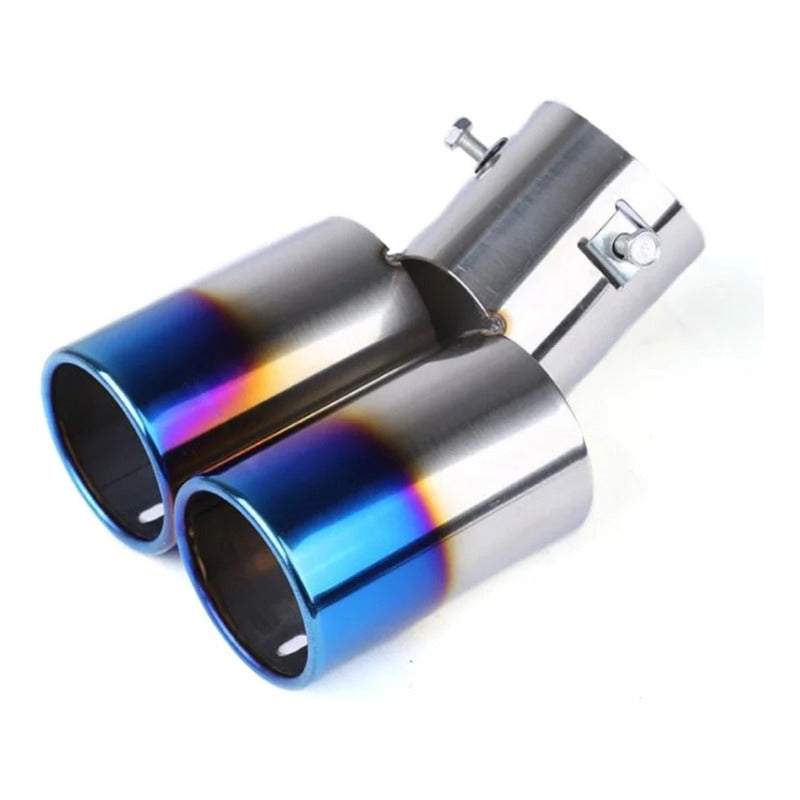 Cola De Escape Auto Doble Ionizado Tuning Universal/r&c