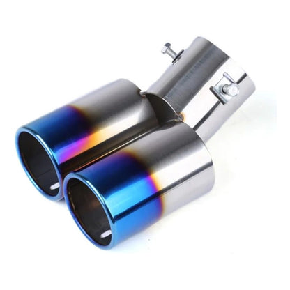 Cola De Escape Auto Doble Ionizado Tuning Universal/r&c