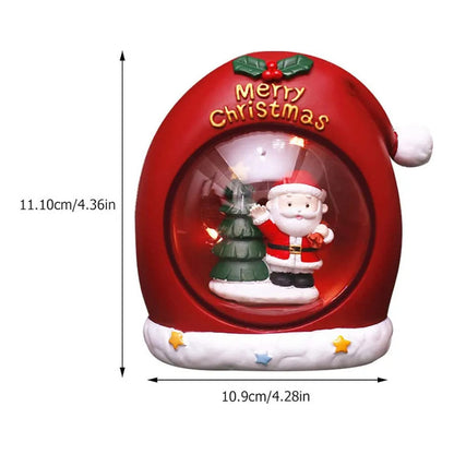 Esfera Navideña De Gorro Pascuero Con Luz Lámpara Navidad