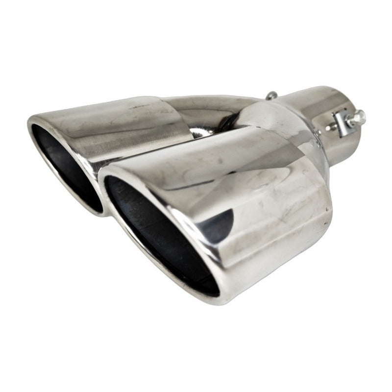 Cola De Escape Doble Cromada Tuning Universal Auto ,/ryc