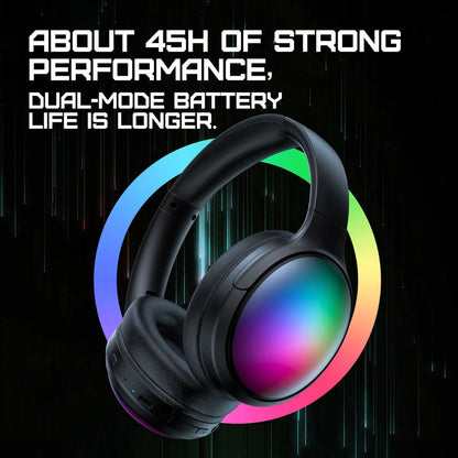 Audifono Bluetooth Onikuma B3 Micrófono Anc Luces Arcoíris Negro B3