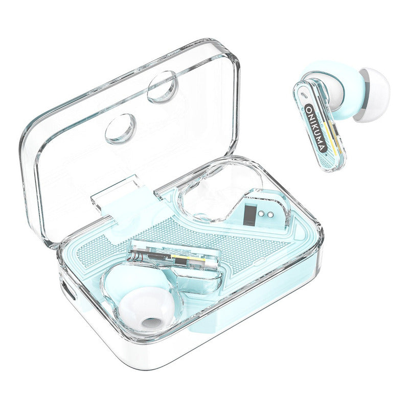 Auriculares Bluetooth Onikuma T5 Tws Reducción De Ruido Blue Color T5 Blue