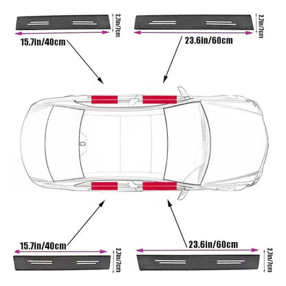 X4 Pisadera Adhesiva Sticker Cubre Zocalo Puertas Protección Fibra Hy