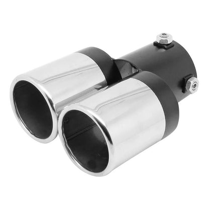 Cola De Escape Doble Auto Tuning Universal Bicolor /ryc