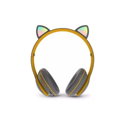 Audífono Bluetooth Con Orejas De Gato Luces Inalámbrico/ryc